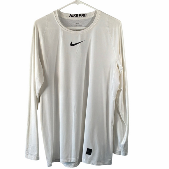 Nike Other - Nike Pro Men's Long Sleeve Shirt - White